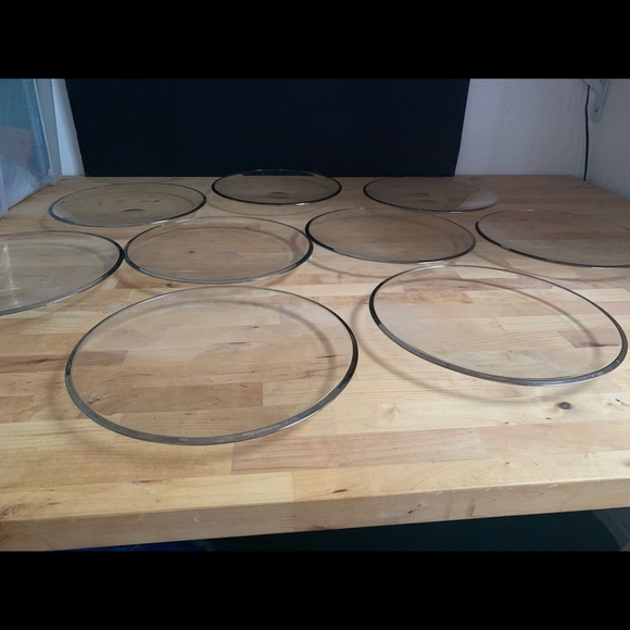 8 Crystal & platinum Barski Ca D’oro dinner plates - Picture 4 of 10